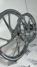 RODA 160 LIGA LEVE CROMADA TITAN 160 (PÉ DE GALINHA)