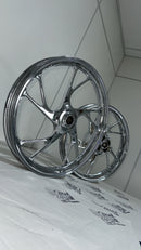 RODA 160 LIGA LEVE CROMADA TITAN 160 (PÉ DE GALINHA)